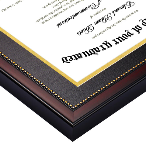 upsimples high-definition glass protects and showcases the diploma clearly