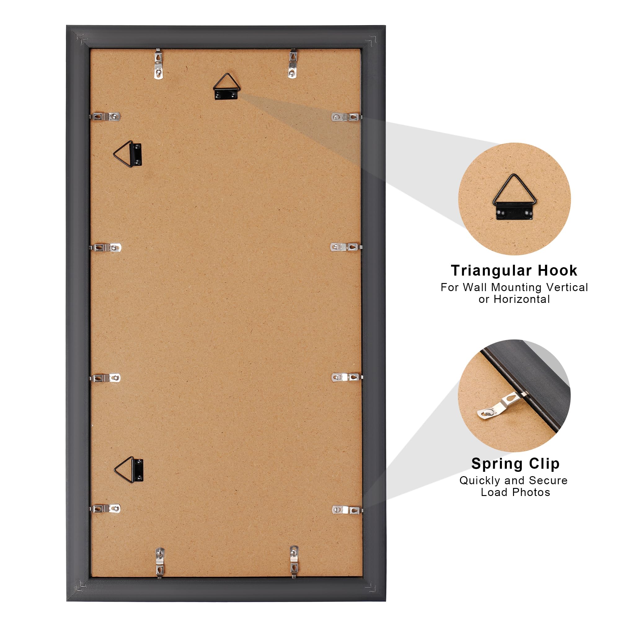 upsimples diploma frame wall mounting with triangle hooks for versatile display