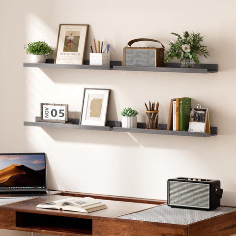 Upsimples finely-crafted edges shelves keep items secure and polished