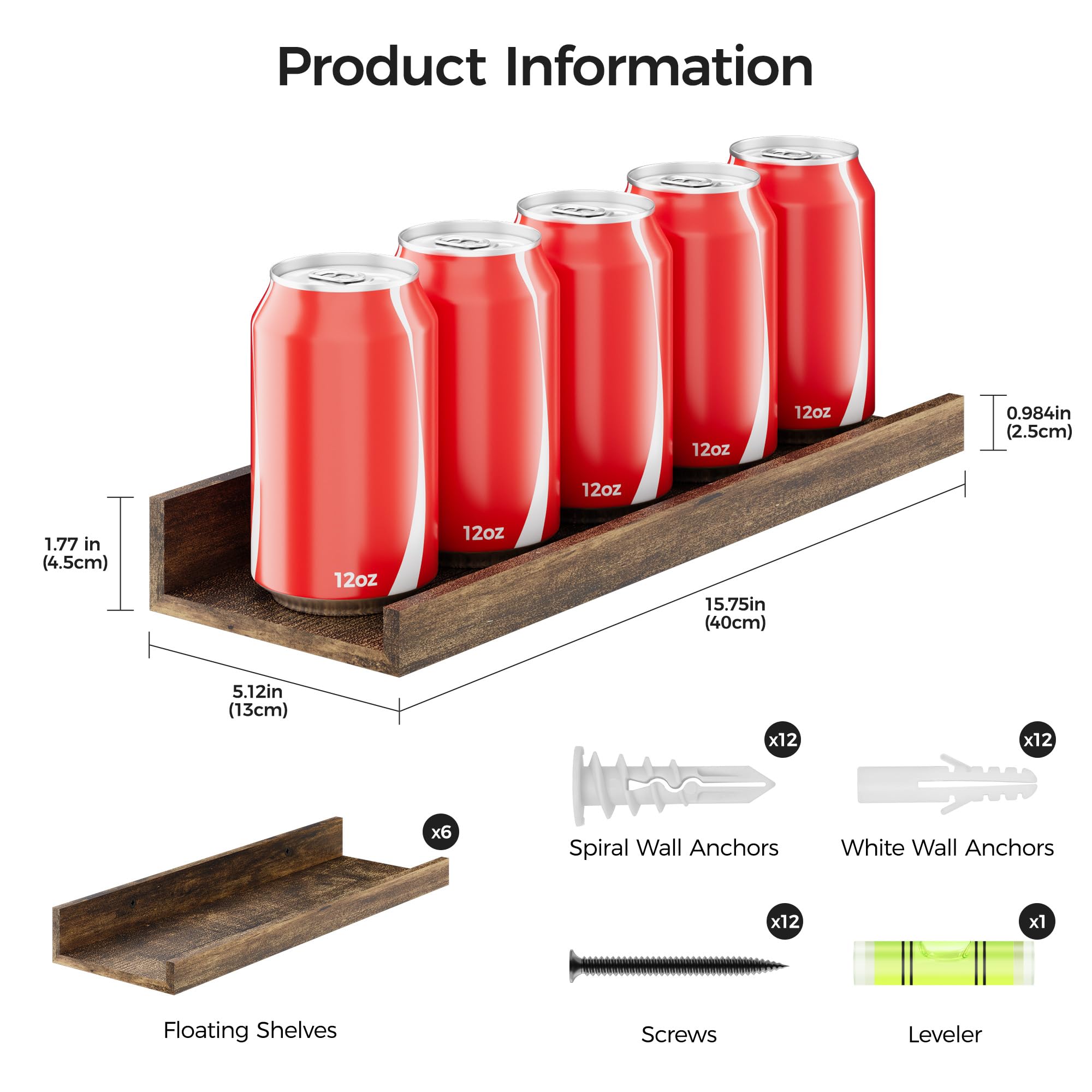 upsimples floating shelves bedroom decor brown, ideal for bedside essentials