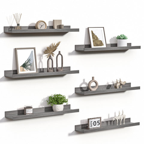 Upsimples floating shelves in a six-pack for versatile storage and display