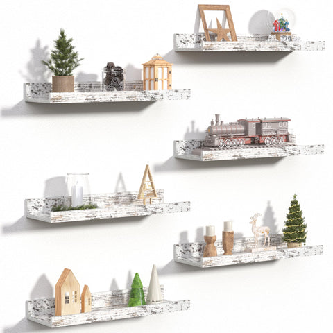 upsimples floating shelves wall set 6 ideal for display and organization