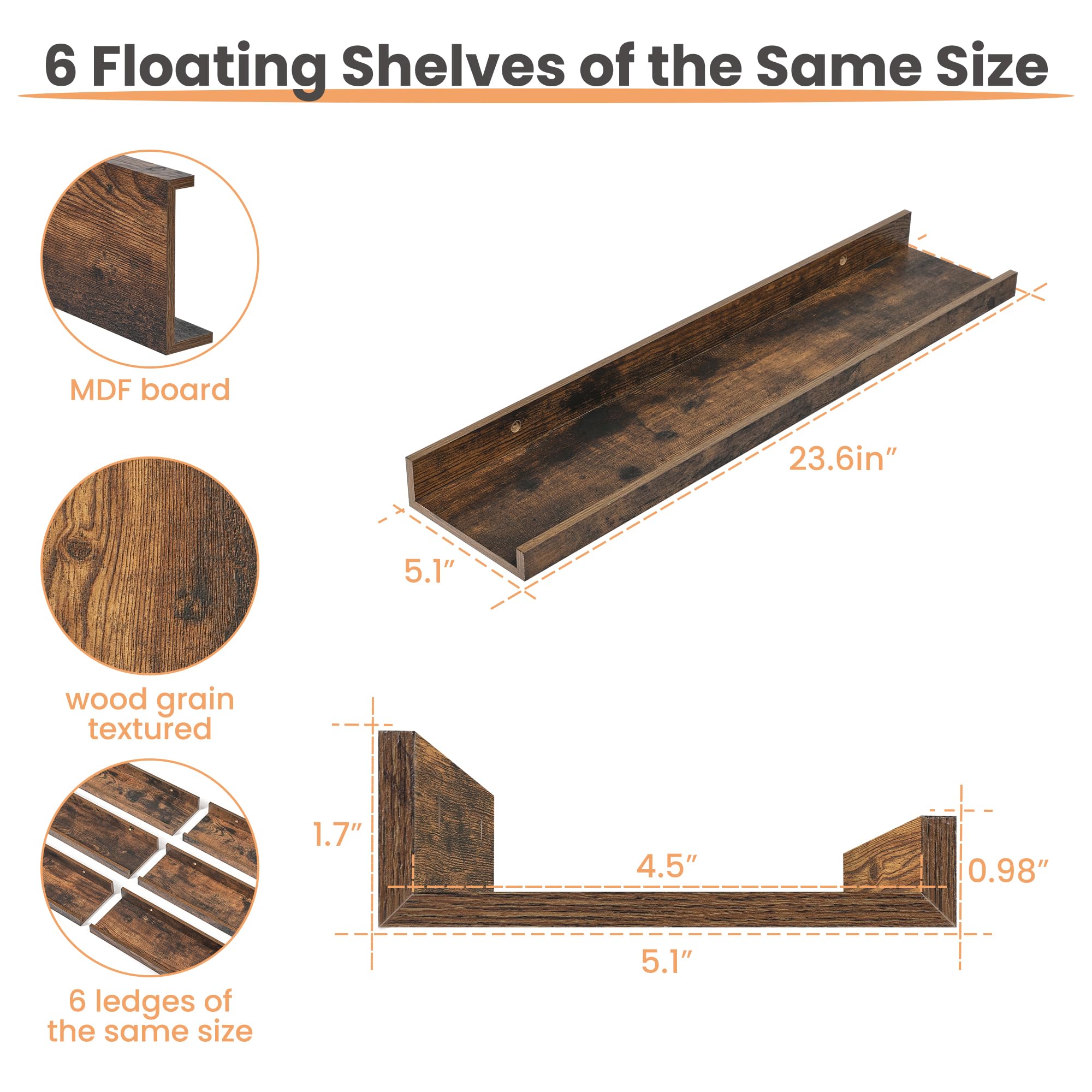 upsimples floating wall shelves in bedroom decor for personal items and calm aesthetic