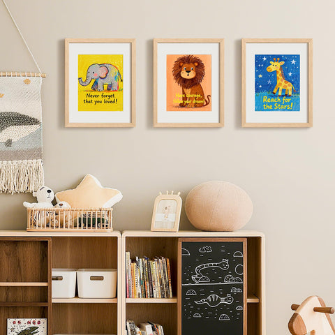 Upsimples gift-ready natural wood frame ideal for baby showers.