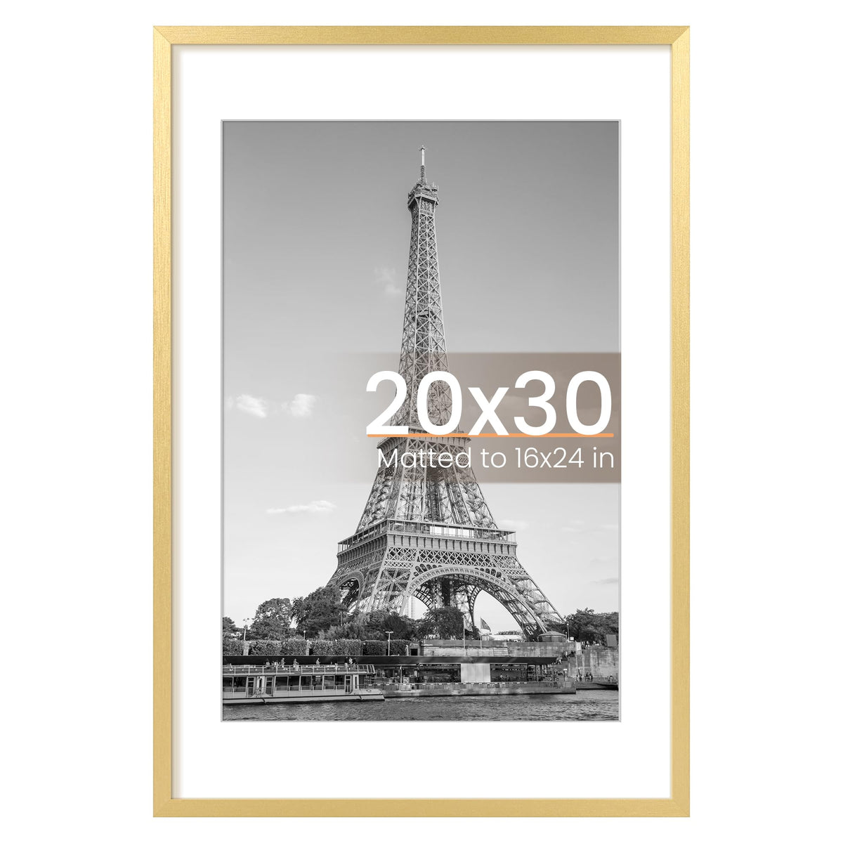 upsimples gold 20x30 frame front view for elegant home decor.