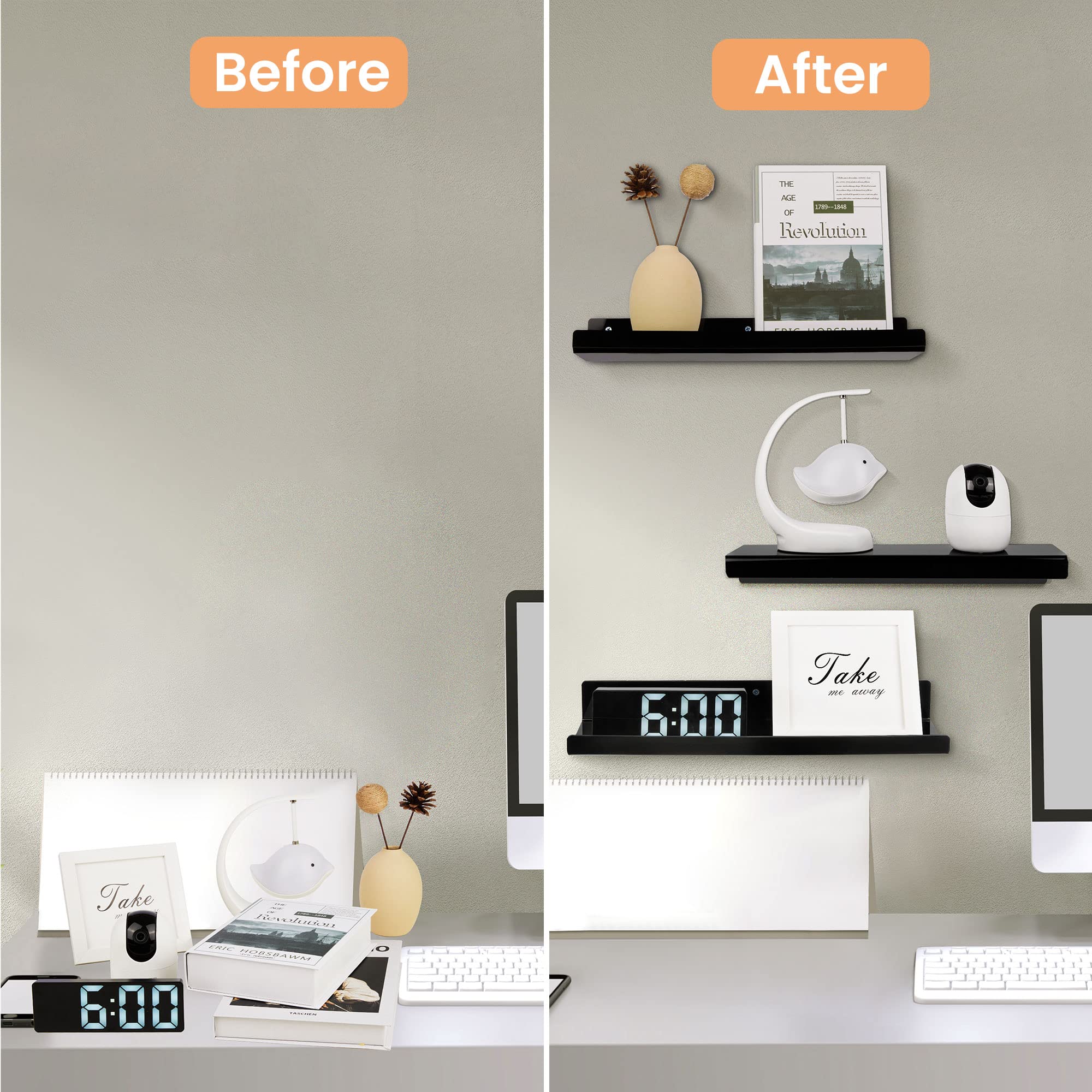 upsimples kid-friendly shelves keep books and toys within reach