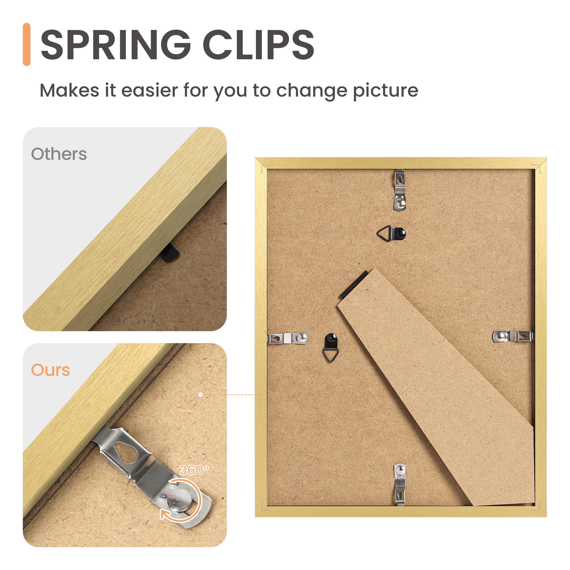upsimples multi-size frame set packaging highlights convenient DIY wall layouts.