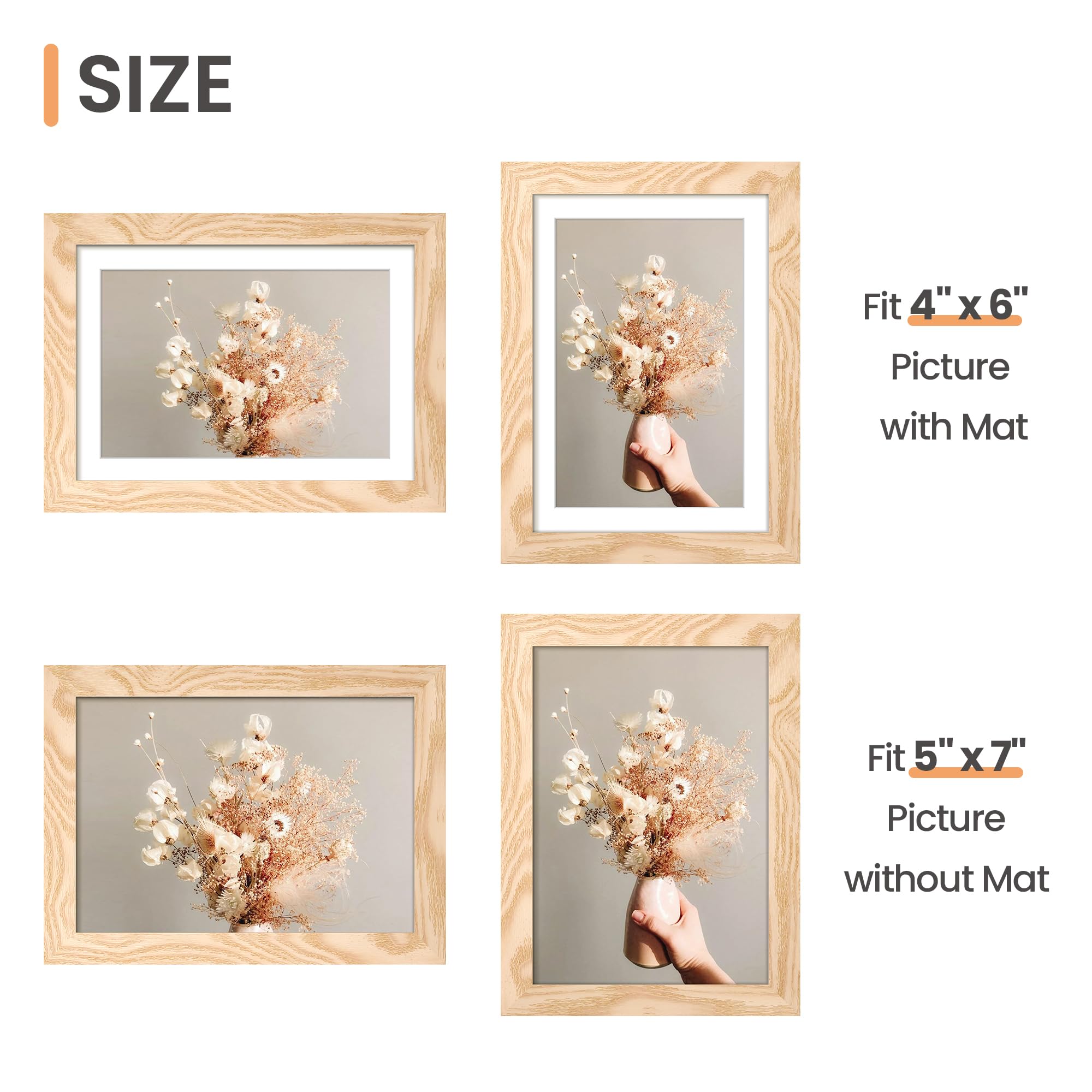 upsimples natural finish frames add warmth to any room