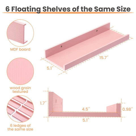 Upsimples pink shelves arrive with simple DIY installation guidance.