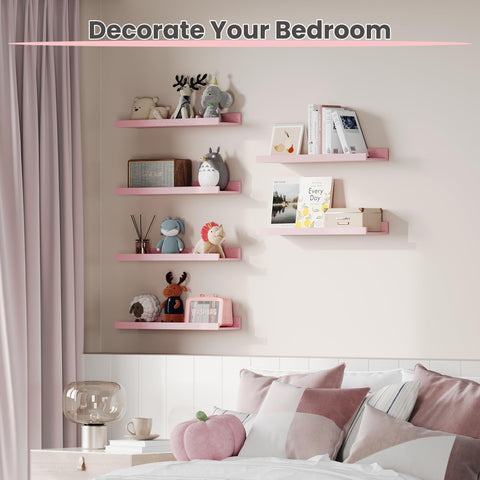 Upsimples pink shelves close-up edge design demonstrates refined craftsmanship.