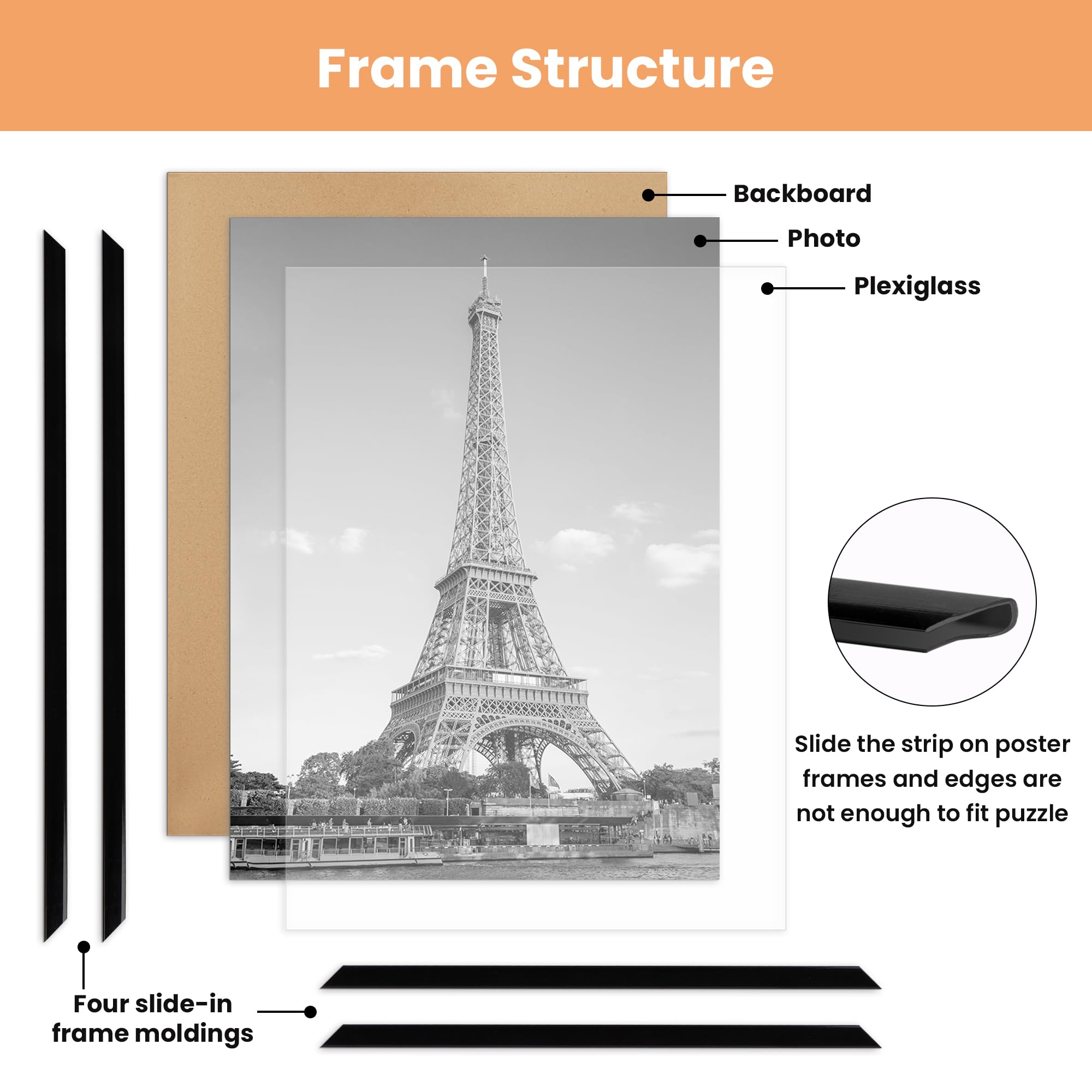 upsimples poster frame vertical mount for portrait wall displays