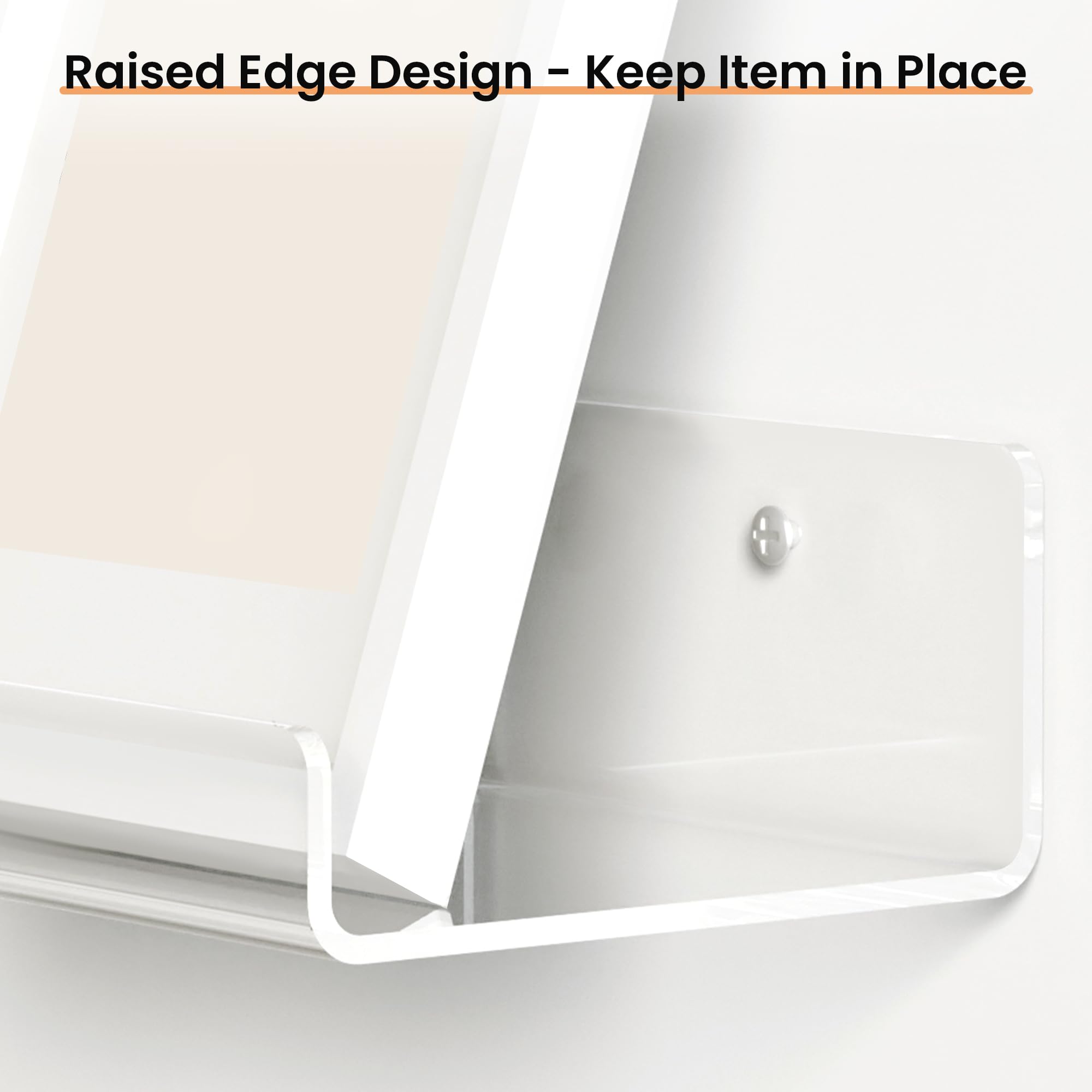 upsimples transparent acrylic shelves with safe edges blend with decor