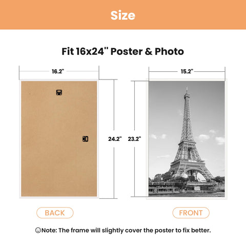 Upsimples versatile 16x24 frame design fits home or office decor.