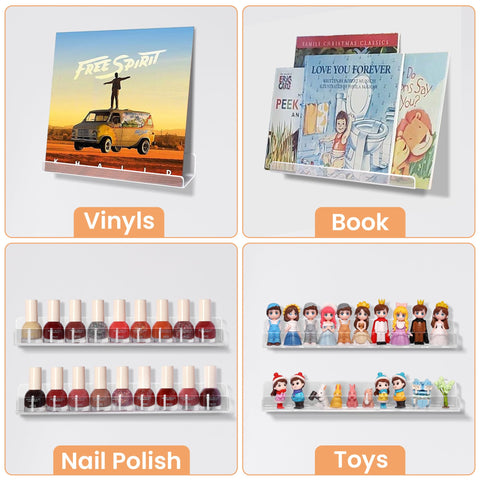 Upsimples vinyl storage shelf doubles as stylish display for albums.