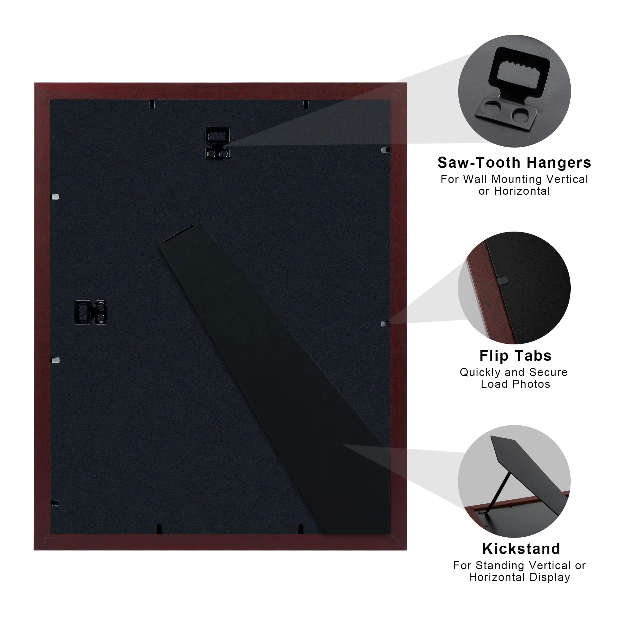 Upsimples wall-hanging view with saw-tooth hanger for vertical display.