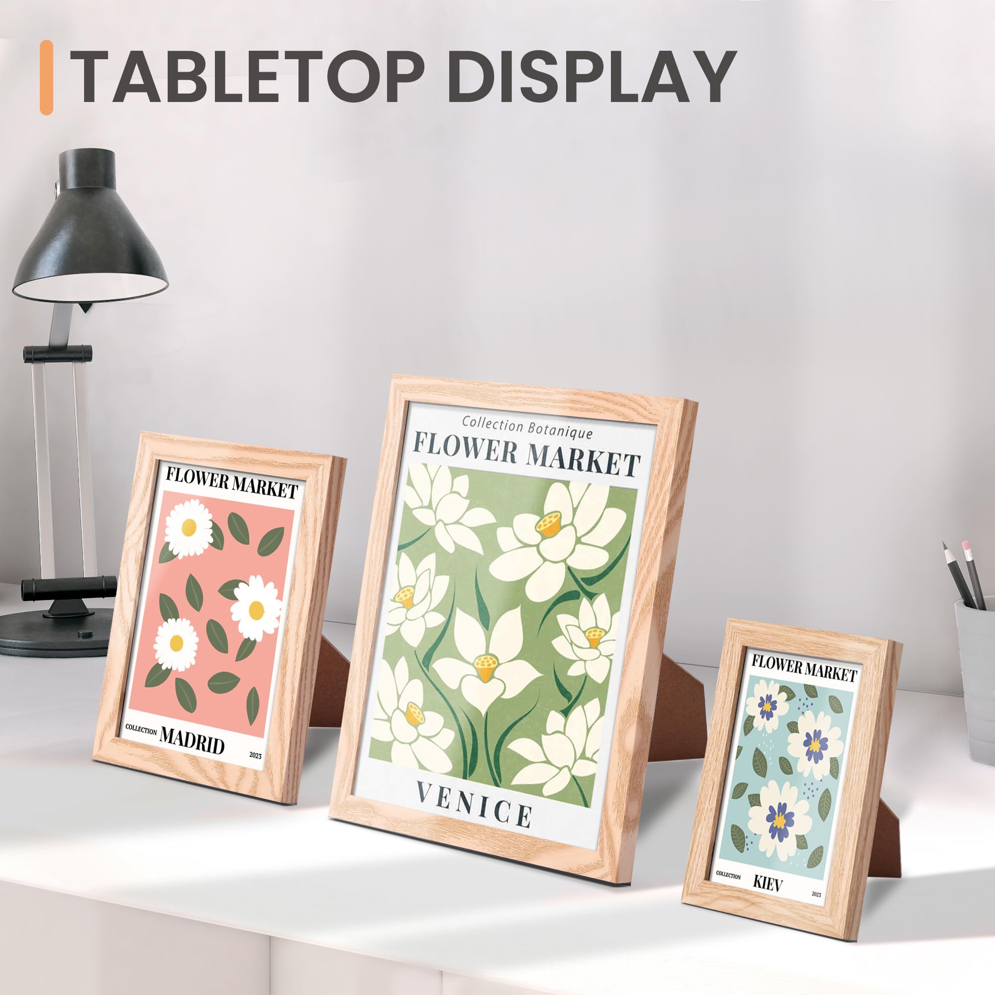Upsimples wall mount option enables vertical or horizontal layouts for flexible gallery walls.