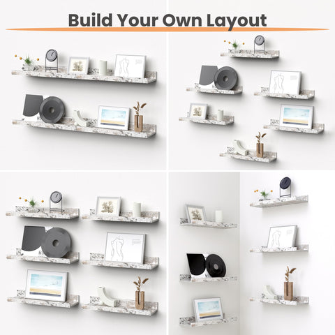 upsimples wall-mounted wood shelves living room showcase decor while saving space