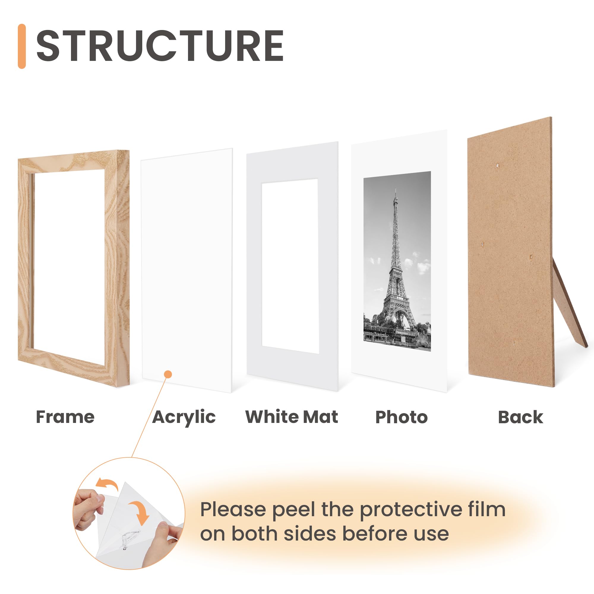 Upsimples frames set up for wall or tabletop display