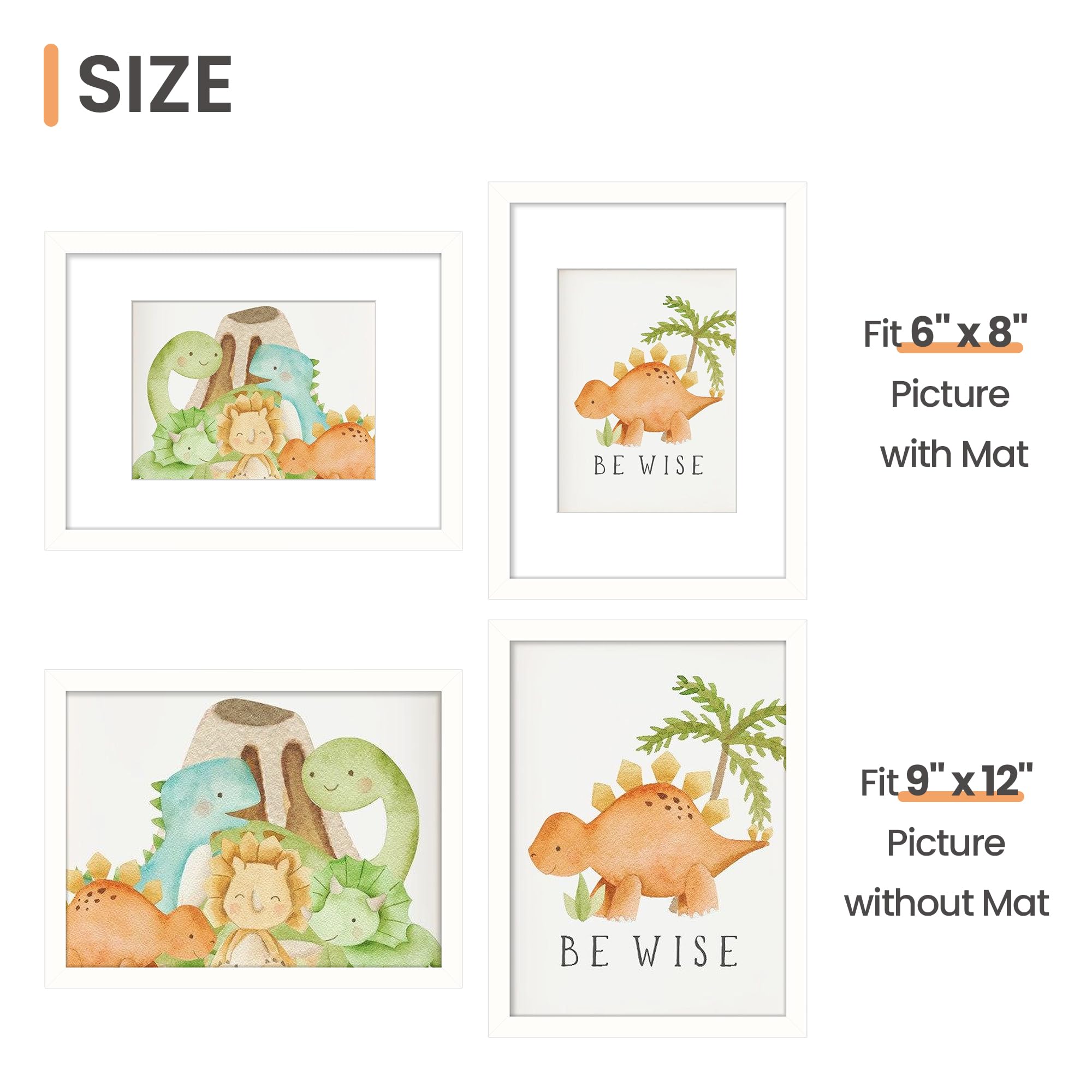 upsimples white frame set complements living rooms and offices.