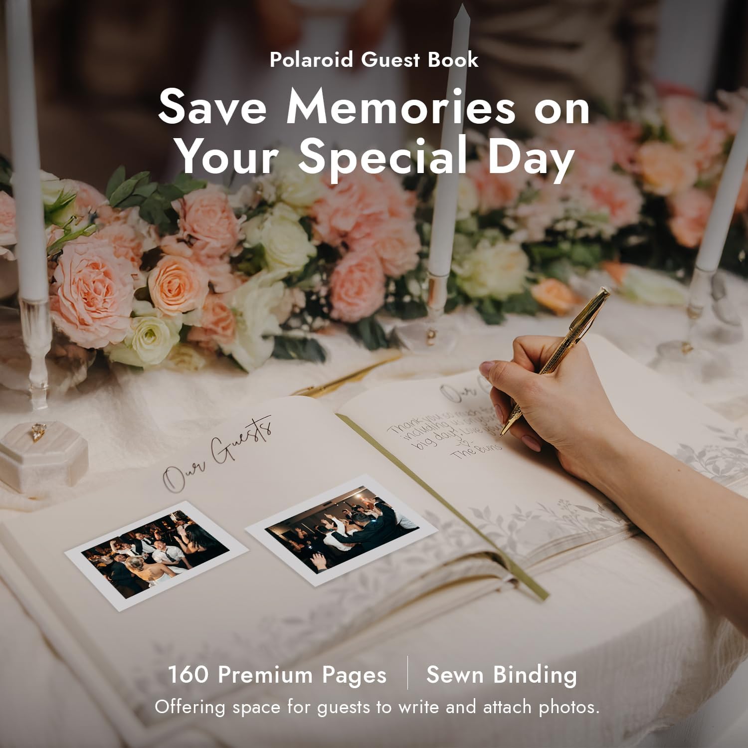 Upstart Decor 160 decorative pages for guest signatures and photos.