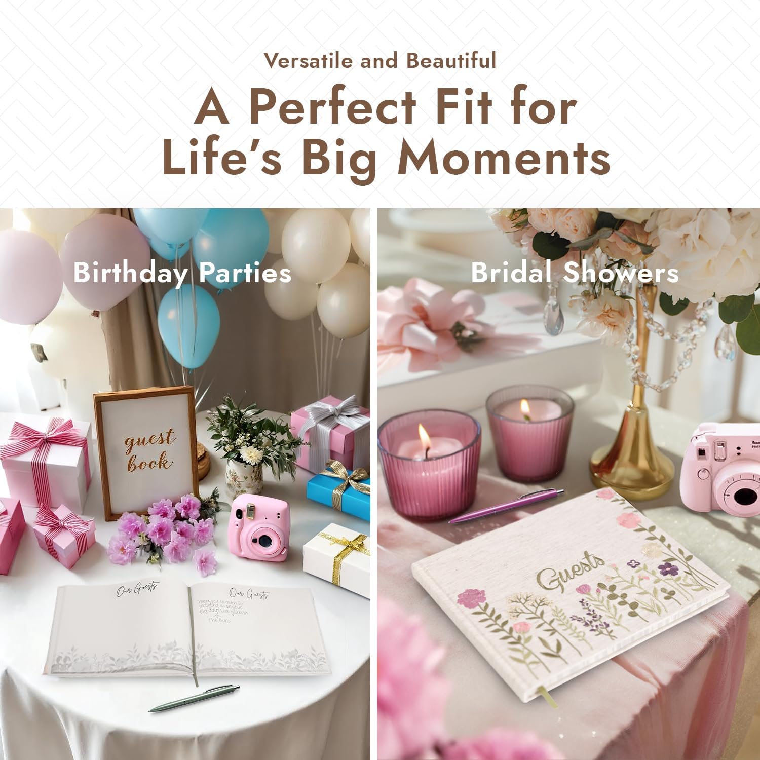 Upstart Decor compact 10.25 x 8.25 inch size for reception tables.