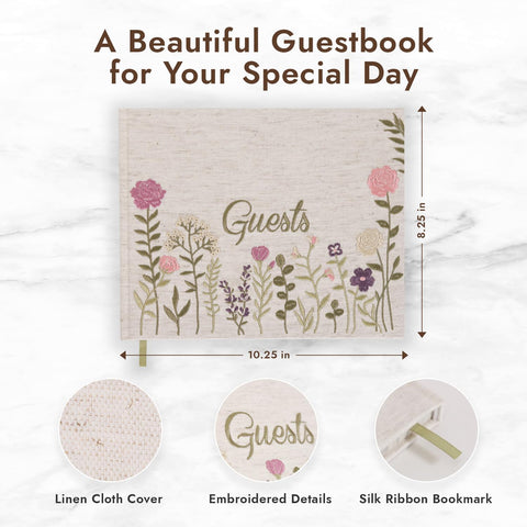 Upstart Decor polaroid guest book with space for photos and notes.