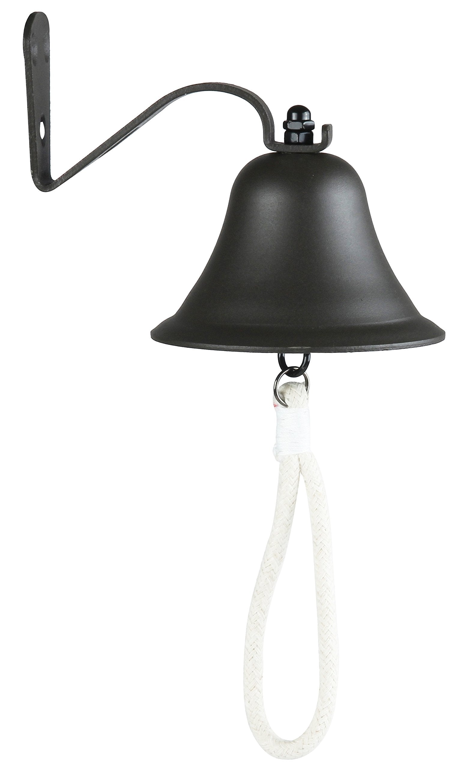 Upstreet dinner bell wall-mount cast iron signals meals with a bold, clear tone.