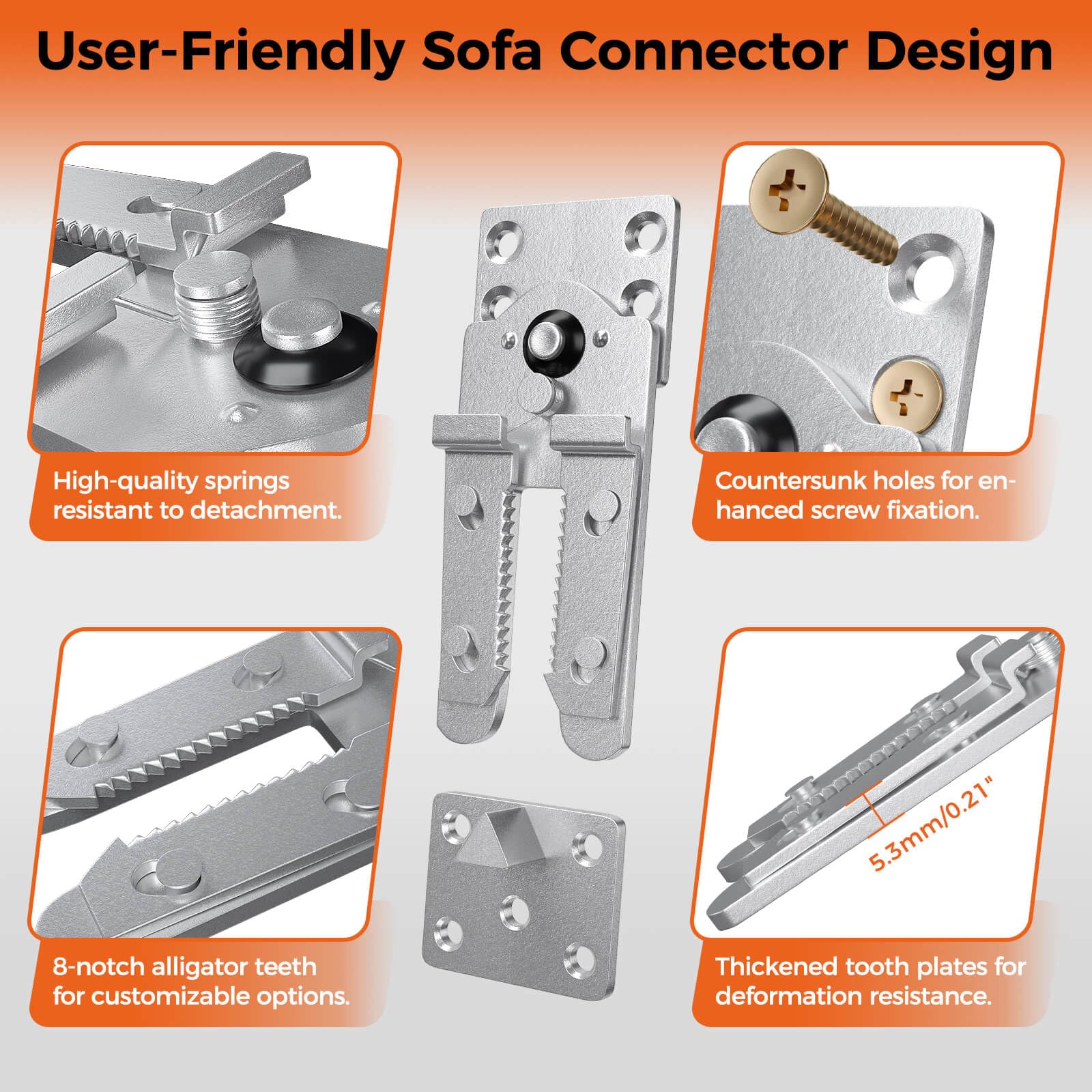 UPVONT thick metal plate feature reduces deformation during use.