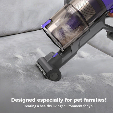 UQTEF pet grooming brush adds fur control during cleaning.