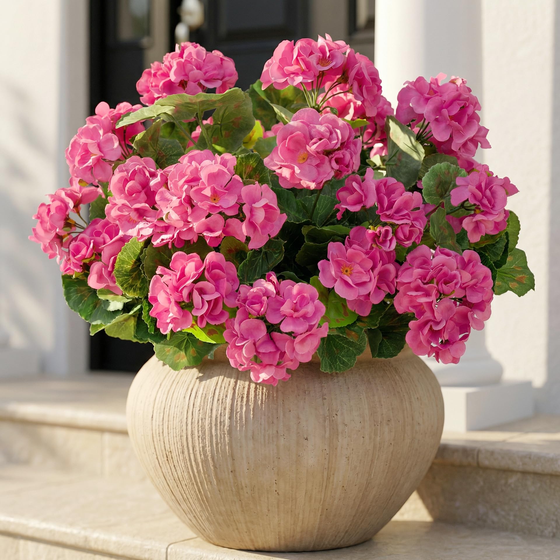 Uqueeten geraniums outdoor 4-piece branch for durable garden decor.