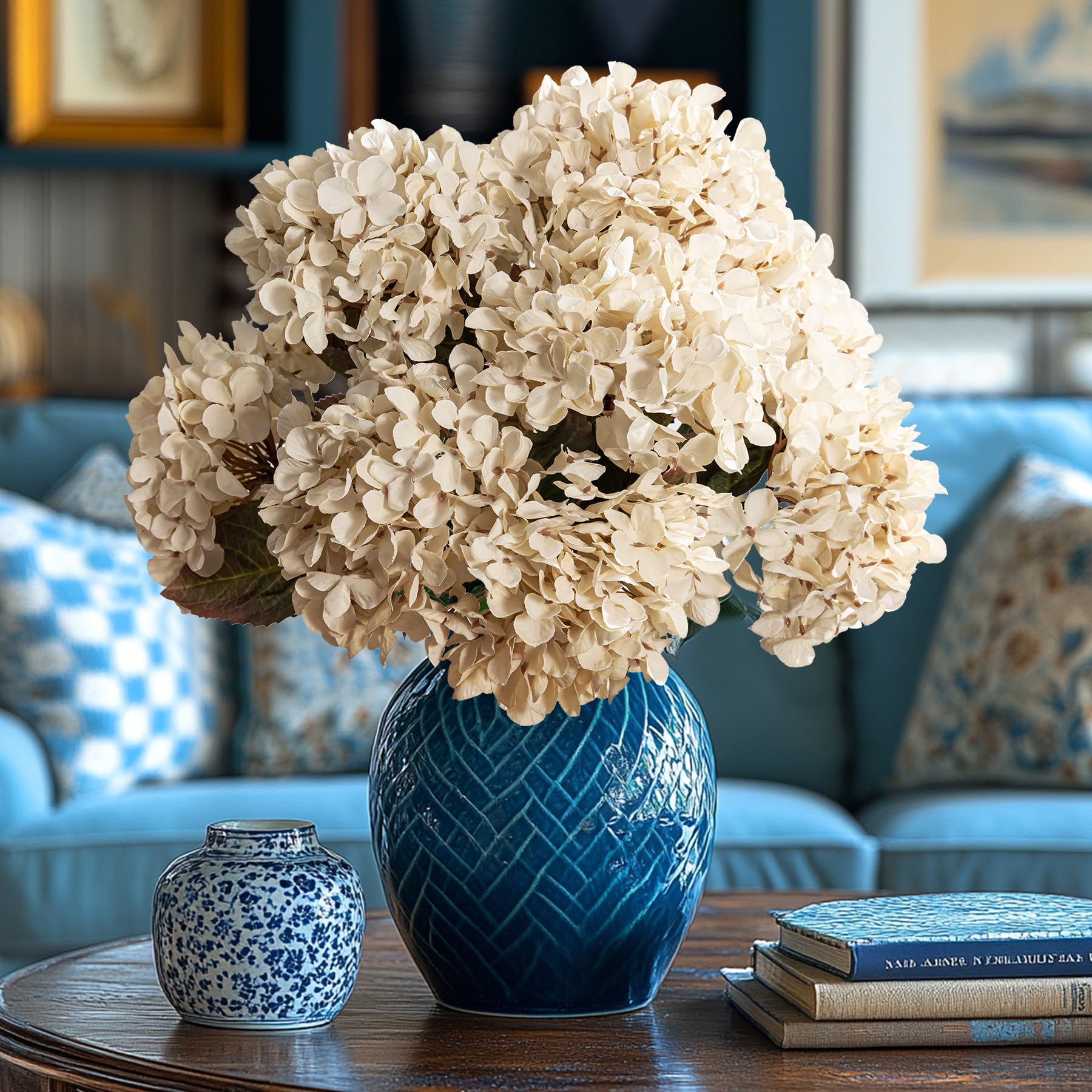 Uqueeten vintage colour hydrangeas add antique charm to interiors.