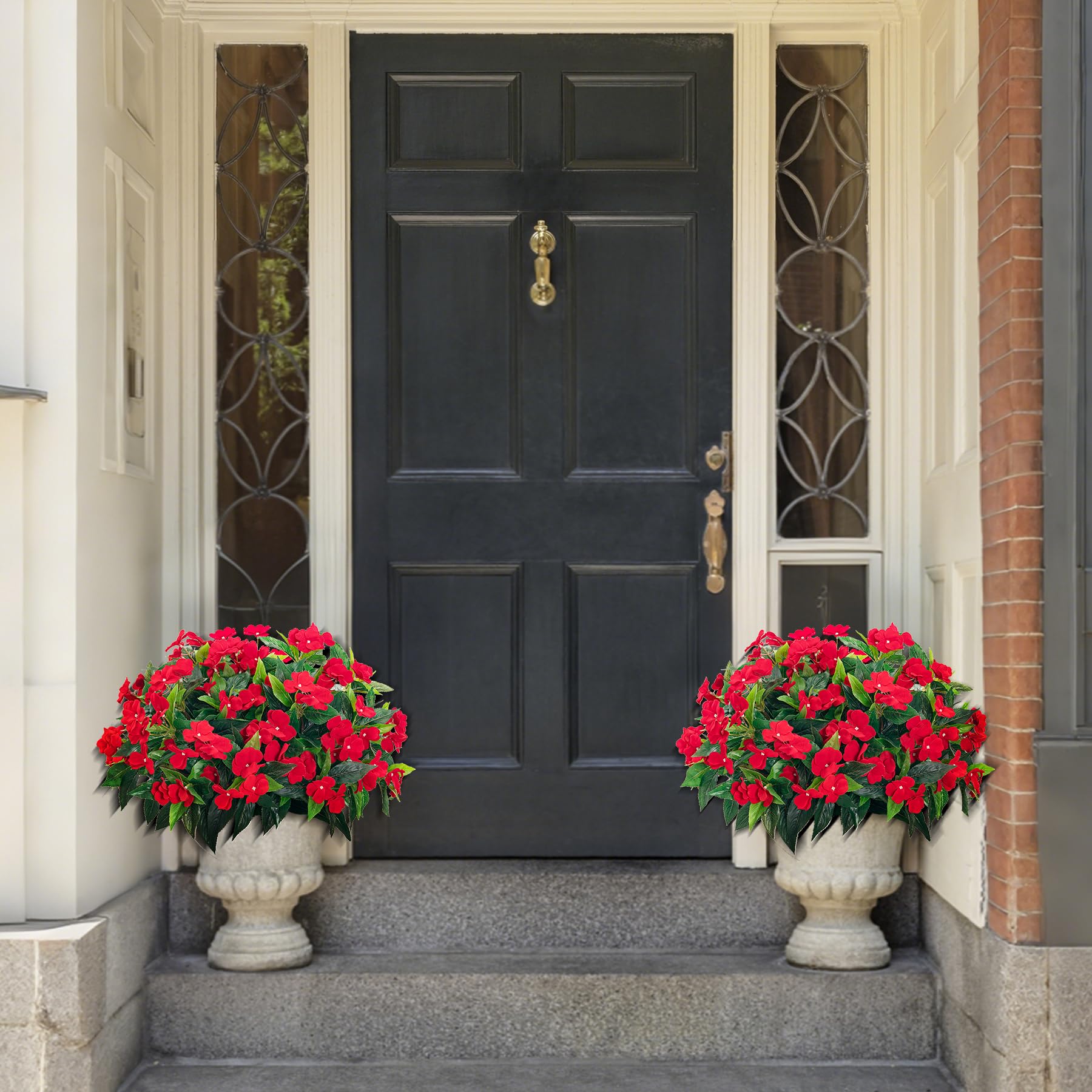 Uqueeten weatherproof impatiens stay colorful in sun and rain