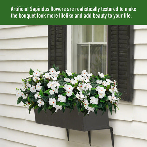 Uqueeten white impatiens set fits front doors, porches, and gardens