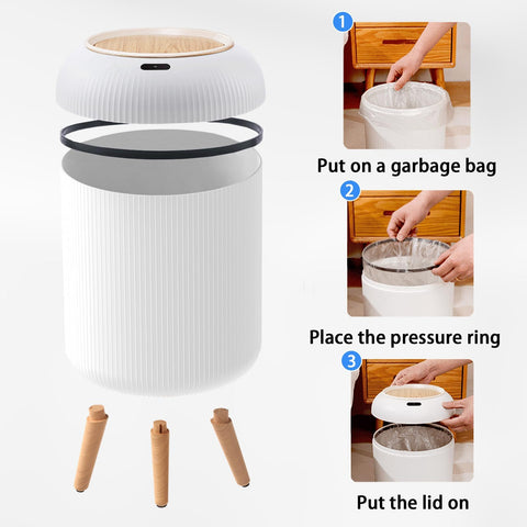 URALFA no-touch trash bin ideal for busy offices and homes.