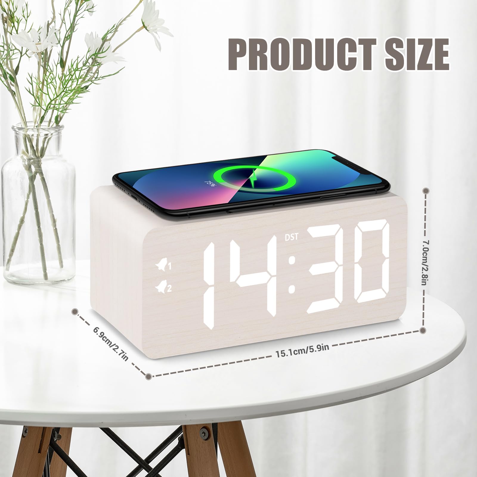 URAYCO warm wood finish complements bedroom decor