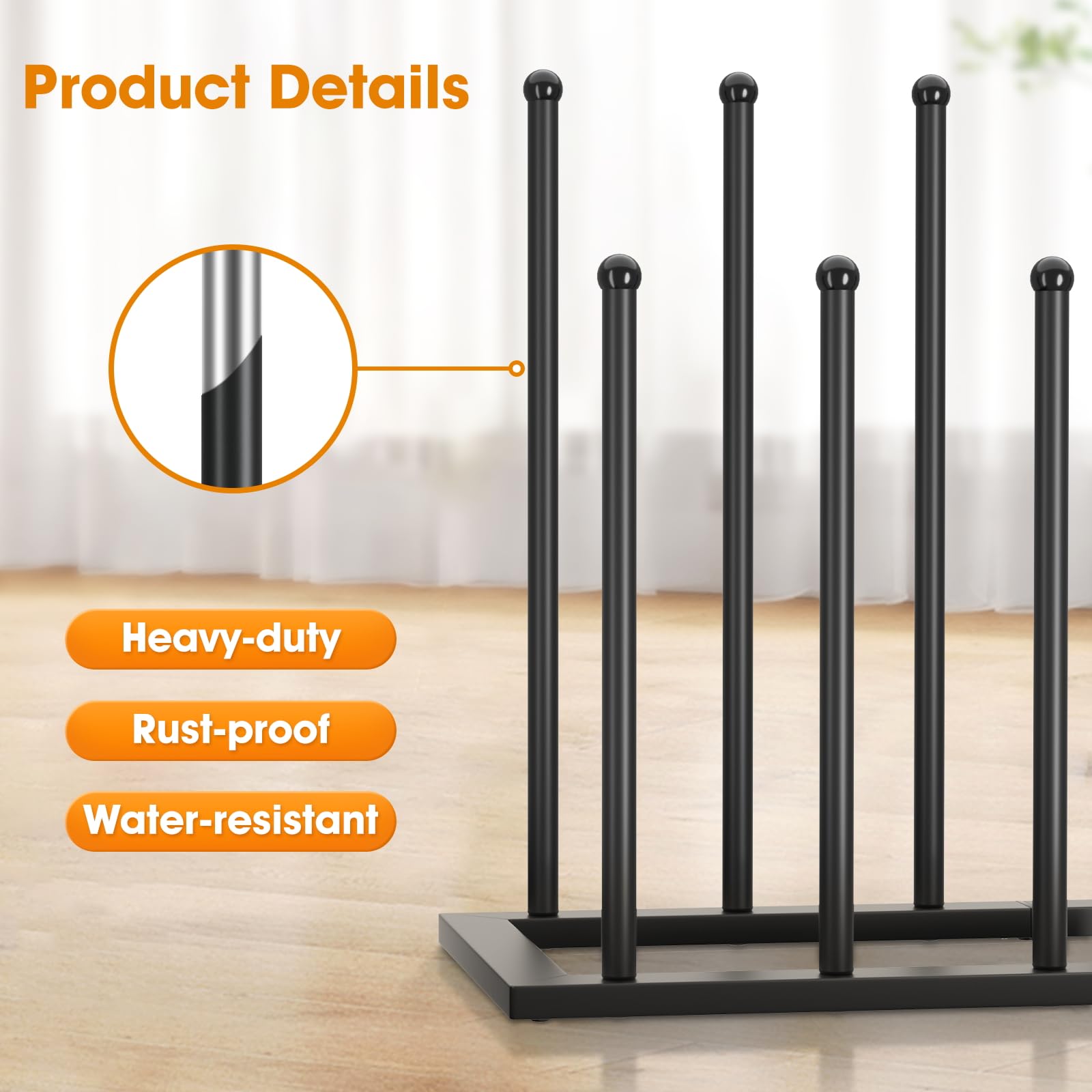 Urban Deco boot rack in a dorm room keeps boots organized and accessible.