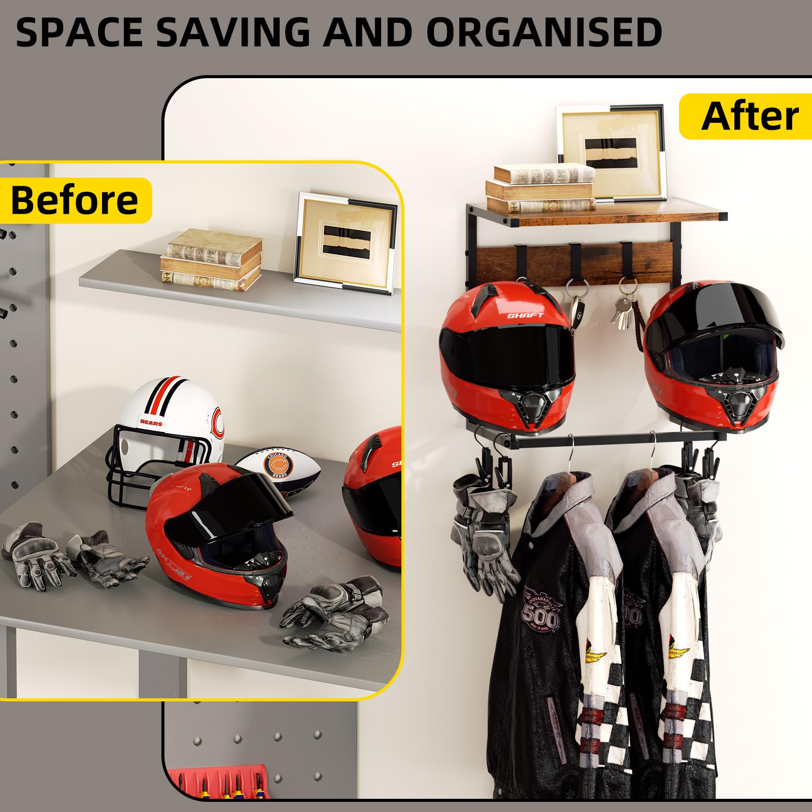 Urban Deco metal frame hanger offers sturdy, rust-resistant storage