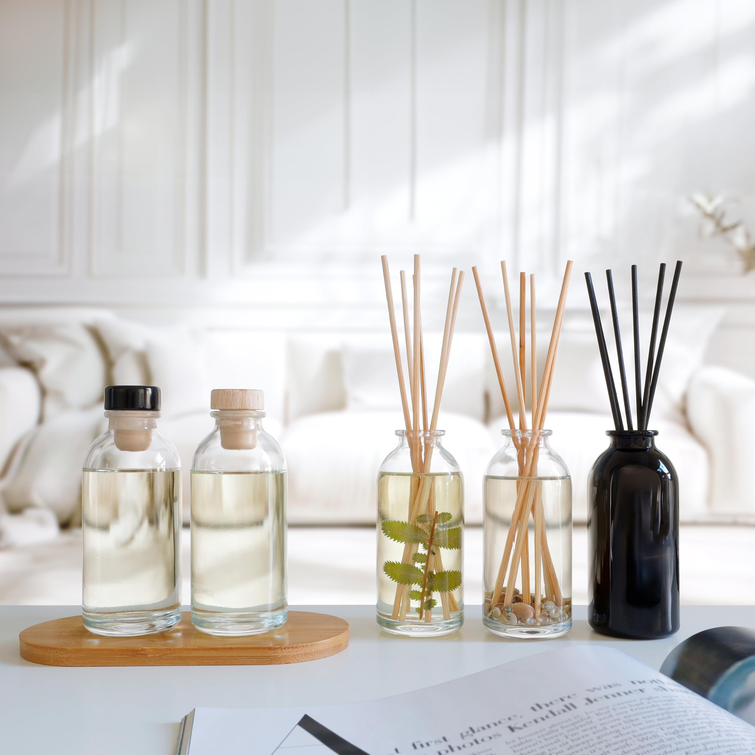 Urban Naturals diffuser filled glass bottle delivers continuous fragrance without flame.