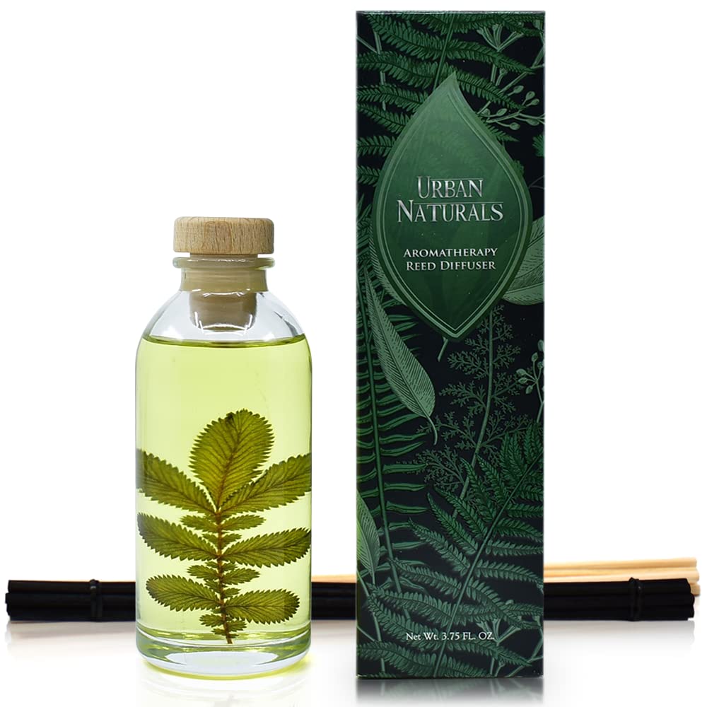 Urban Naturals reed diffuser reeds ready for continuous fragrance diffusion without flame.