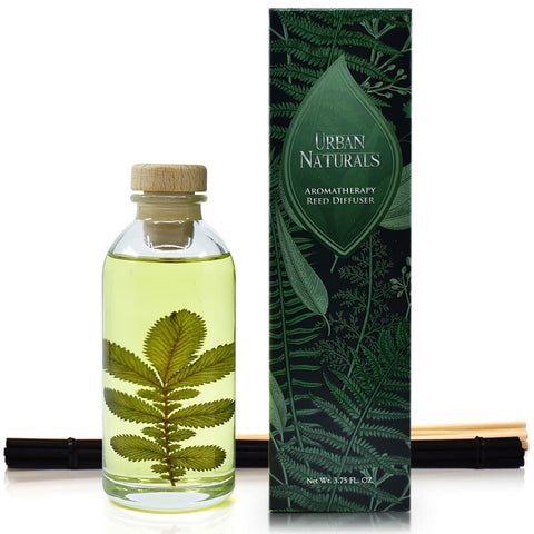 Urban Naturals reed diffuser reeds ready for continuous fragrance diffusion without flame.