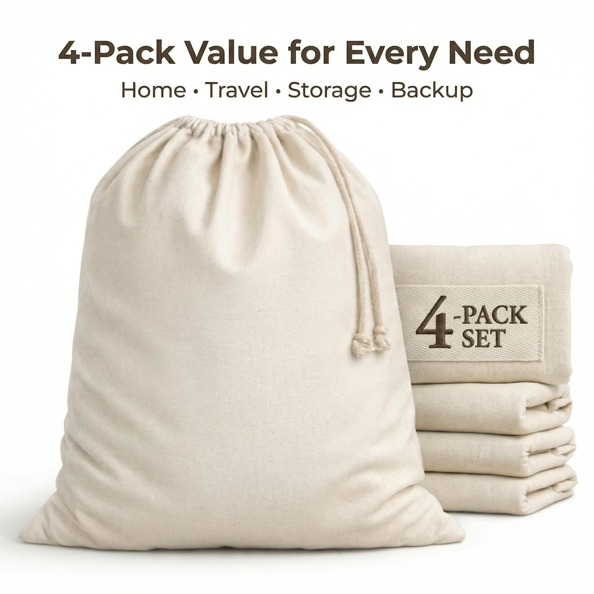 Urban Villa machine-washable, pre-washed cotton bags for easy care.