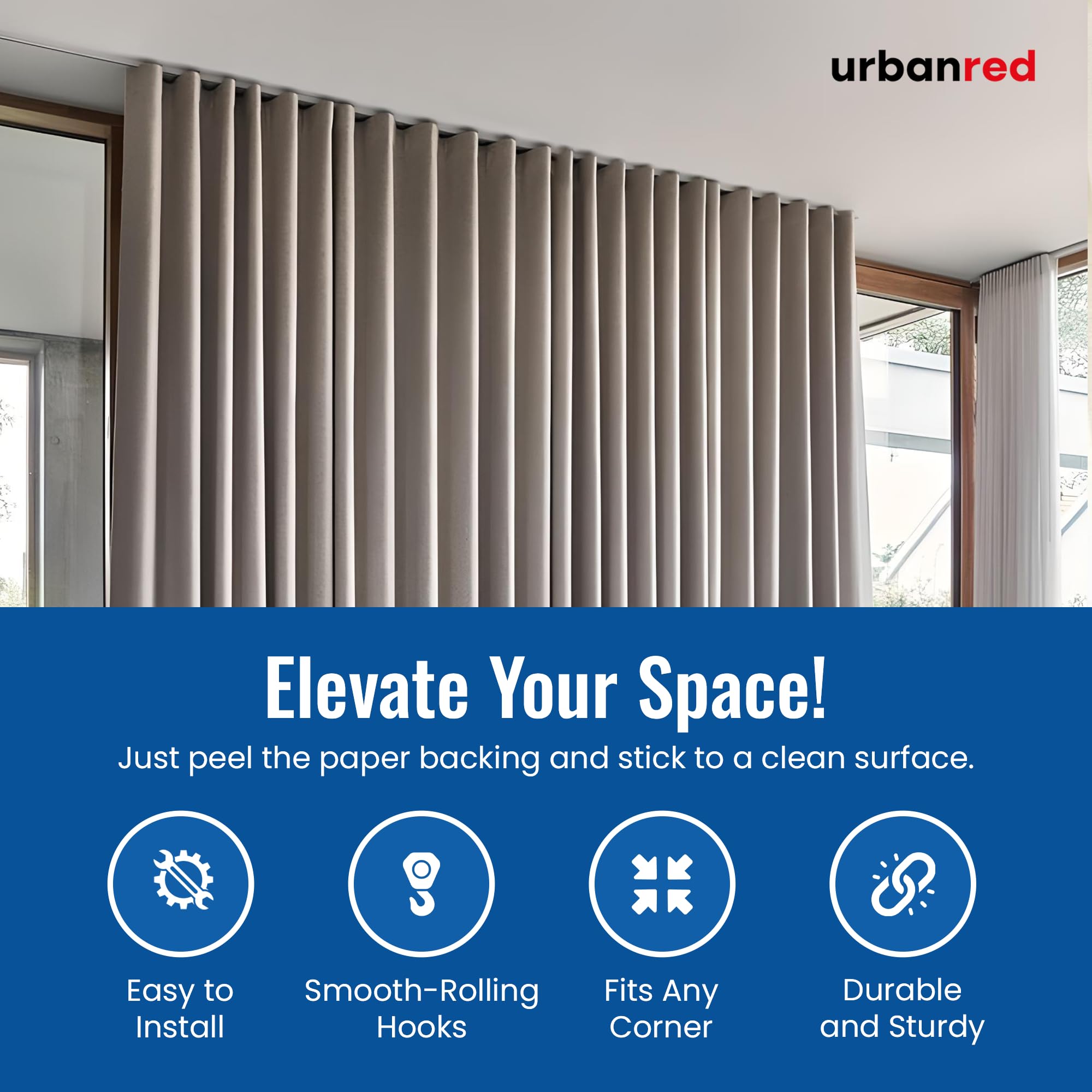 UrbanRed smooth-surface installation on ceiling or wall