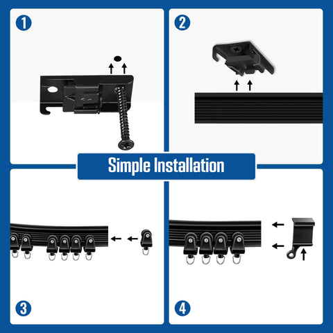 UrbanRed track rollers glide smoothly for effortless curtain movement.
