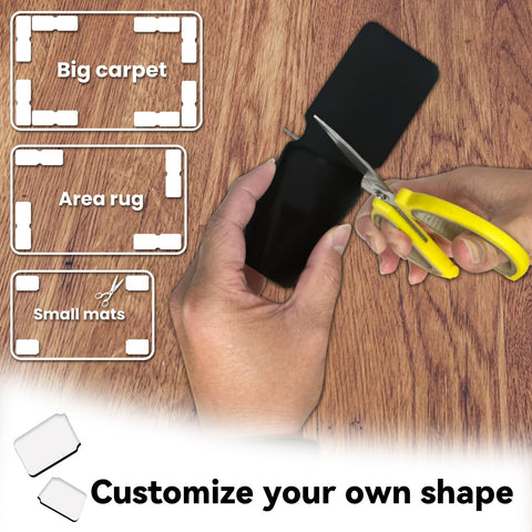 Reusable rug grippers stay effective after cleaning with a damp cloth