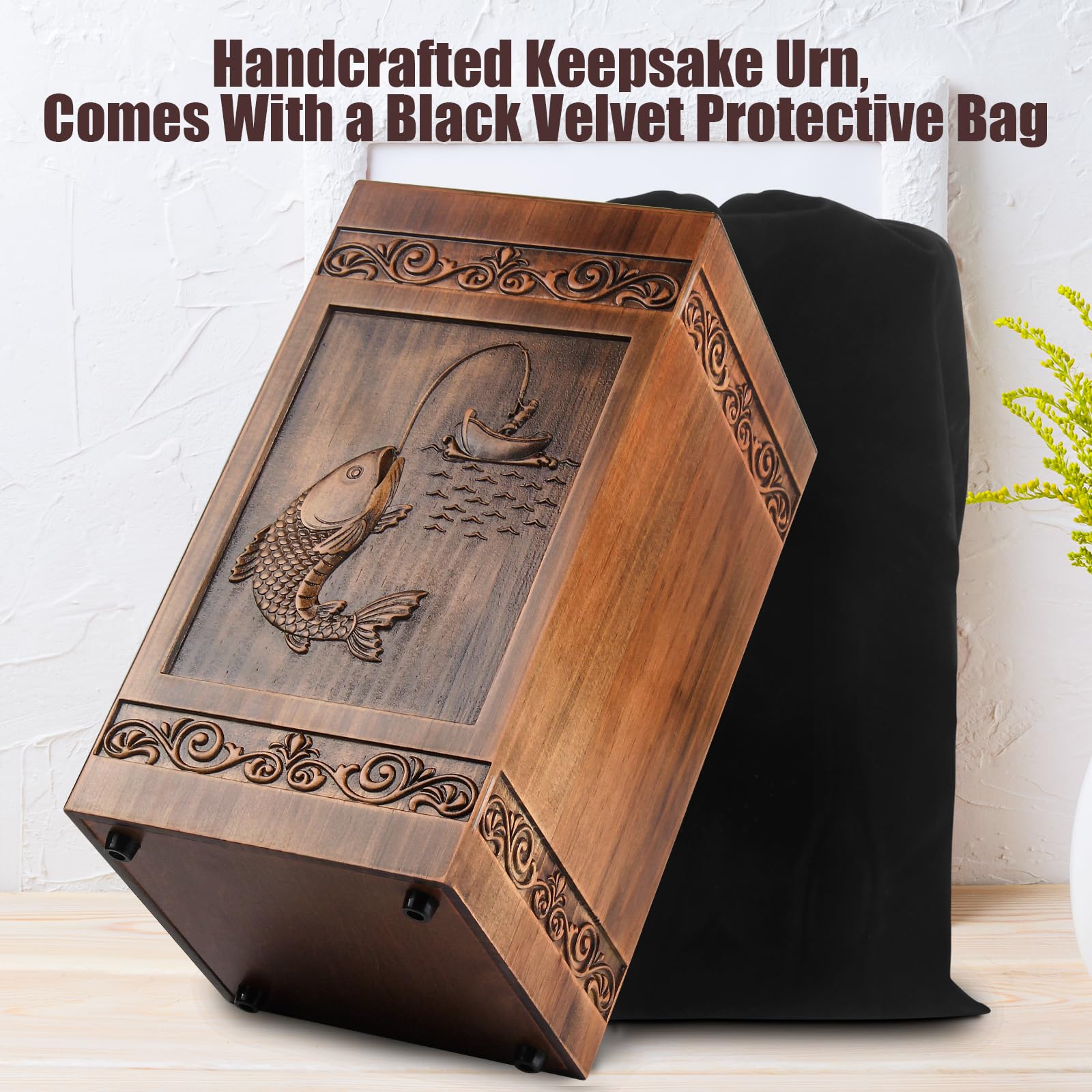 URNETERN urn dimensions 11.23 inches tall for versatile display