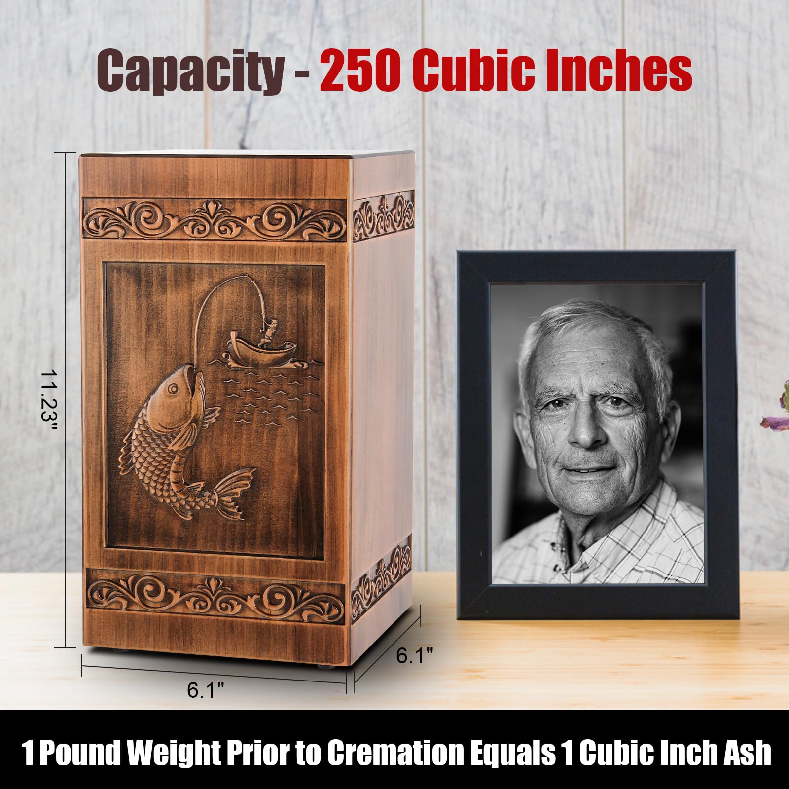 URNETERN urn showcases natural pine grain for a warm memorial piece