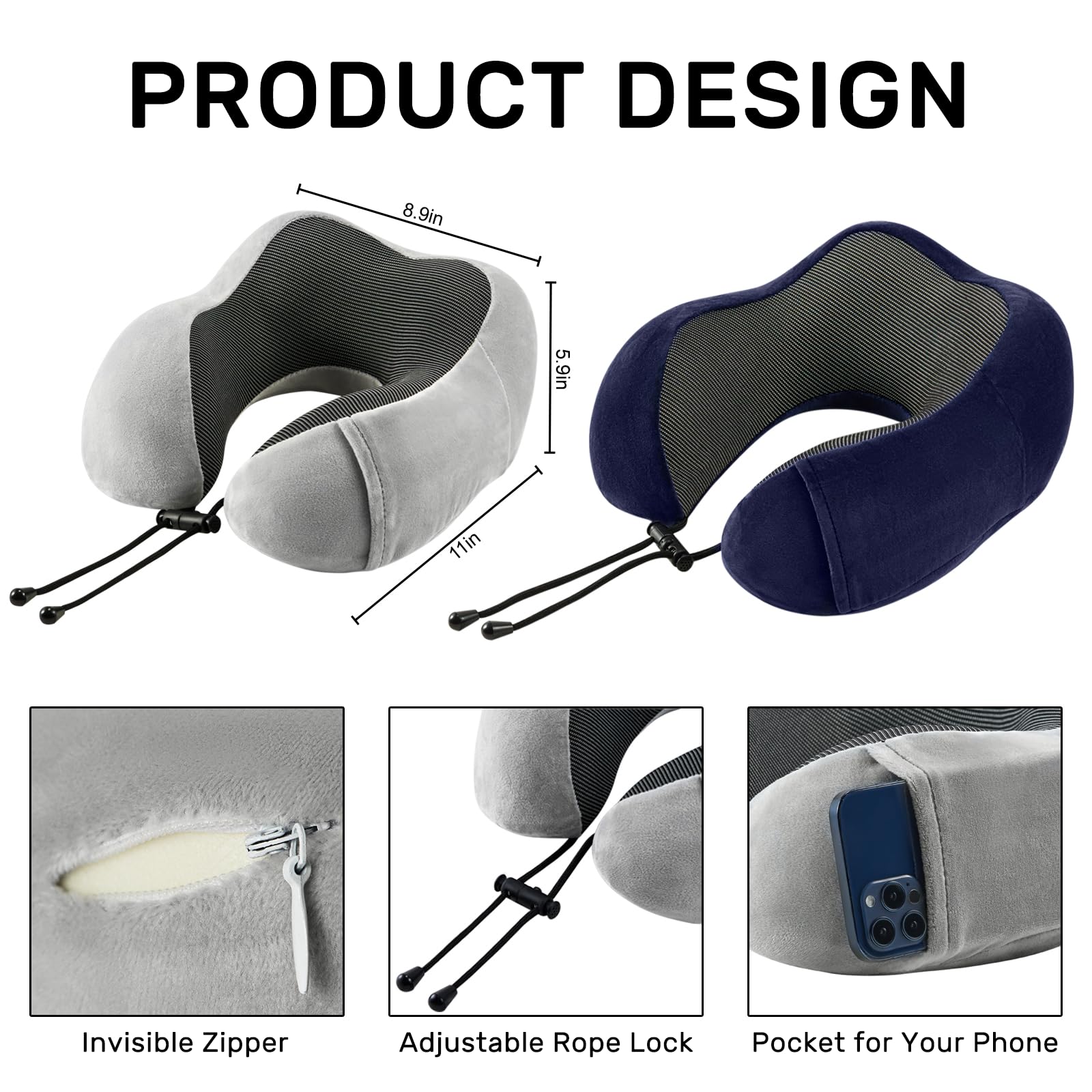 urnexttour neck pillow includes a hanging loop for convenient storage.