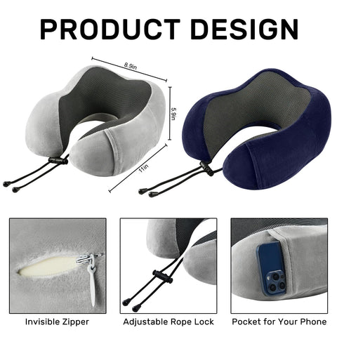 urnexttour neck pillow includes a hanging loop for convenient storage.