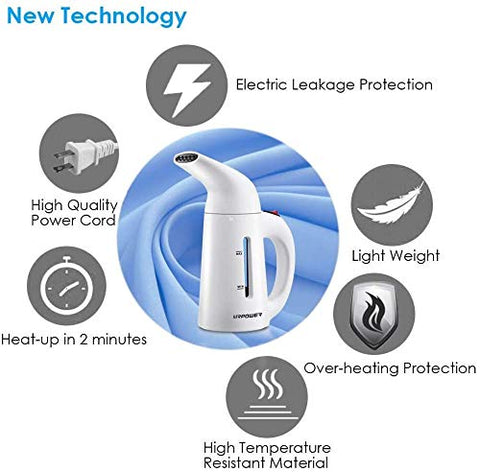 URPOWER 7-in-1 Steamer components showcase versatile garment care options.