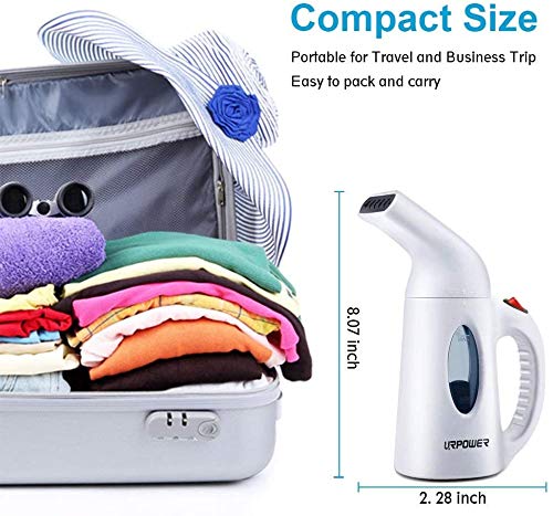 URPOWER garment steamer safety shut-off protects the steamer and fabrics.